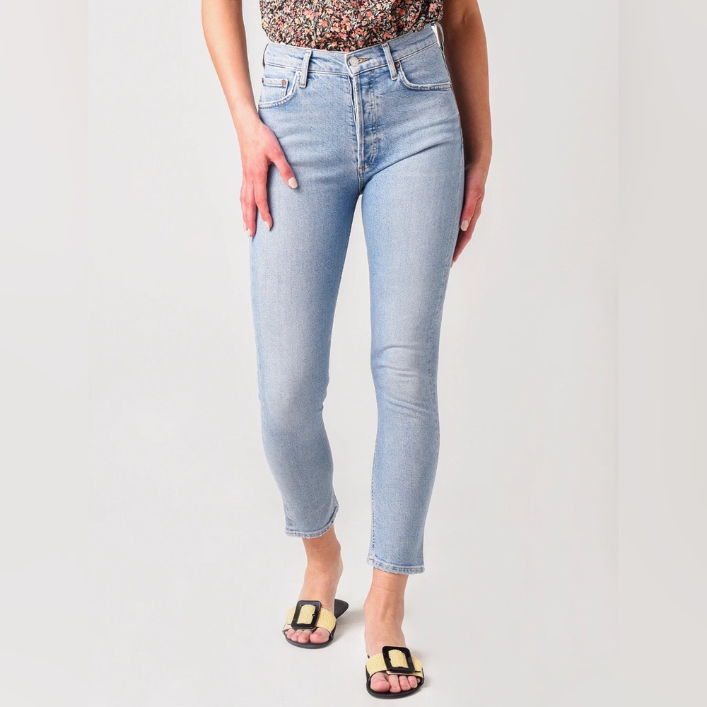 AGOLDE Nico High Rise Slim Jean in Cliffside Size 25